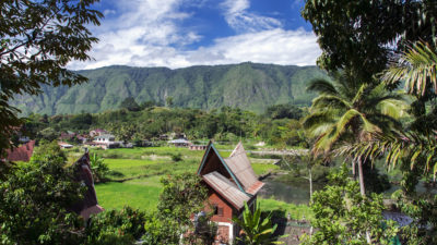 印度尼西亚北苏门答腊岛国阵山中的一个村庄。